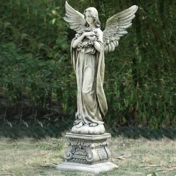 Best Pirce ⌛ Roman Joseph's Studio Angel With Wreath Garden Statuary 🛒