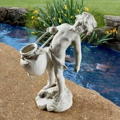 Best Pirce ⌛ Design Toscano Young Child Urn Carrier Garden Statue ✔️ -Patio Shop unnamed file 38