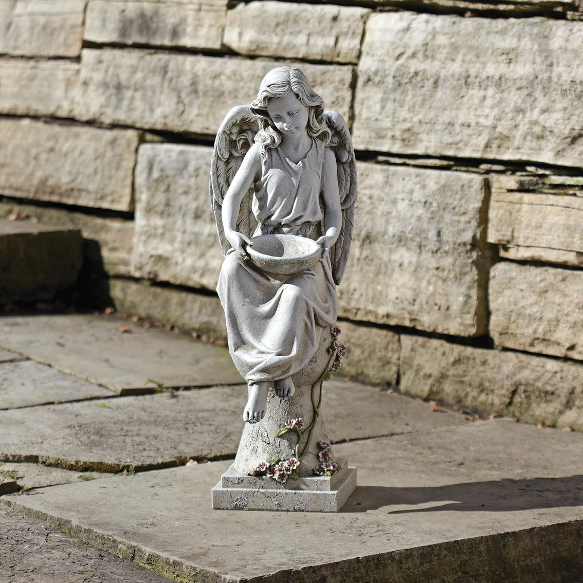 New 🥰 Joseph's Studio Angel Sitting On Pedestal Solar Statue 💯 3 New 🥰 Joseph's Studio Angel Sitting On Pedestal Solar Statue 💯