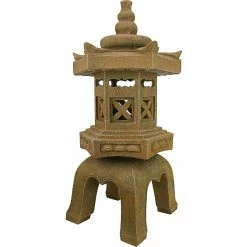 Best Sale โจ Design Toscano Sacred Pagoda Lantern Illuminated Statue ๐