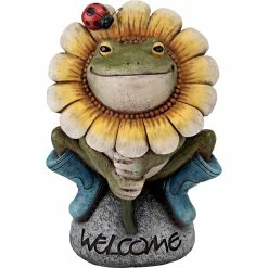 Budget ๐ Design Toscano Flowery Frog Garden Welcome Statue โญ