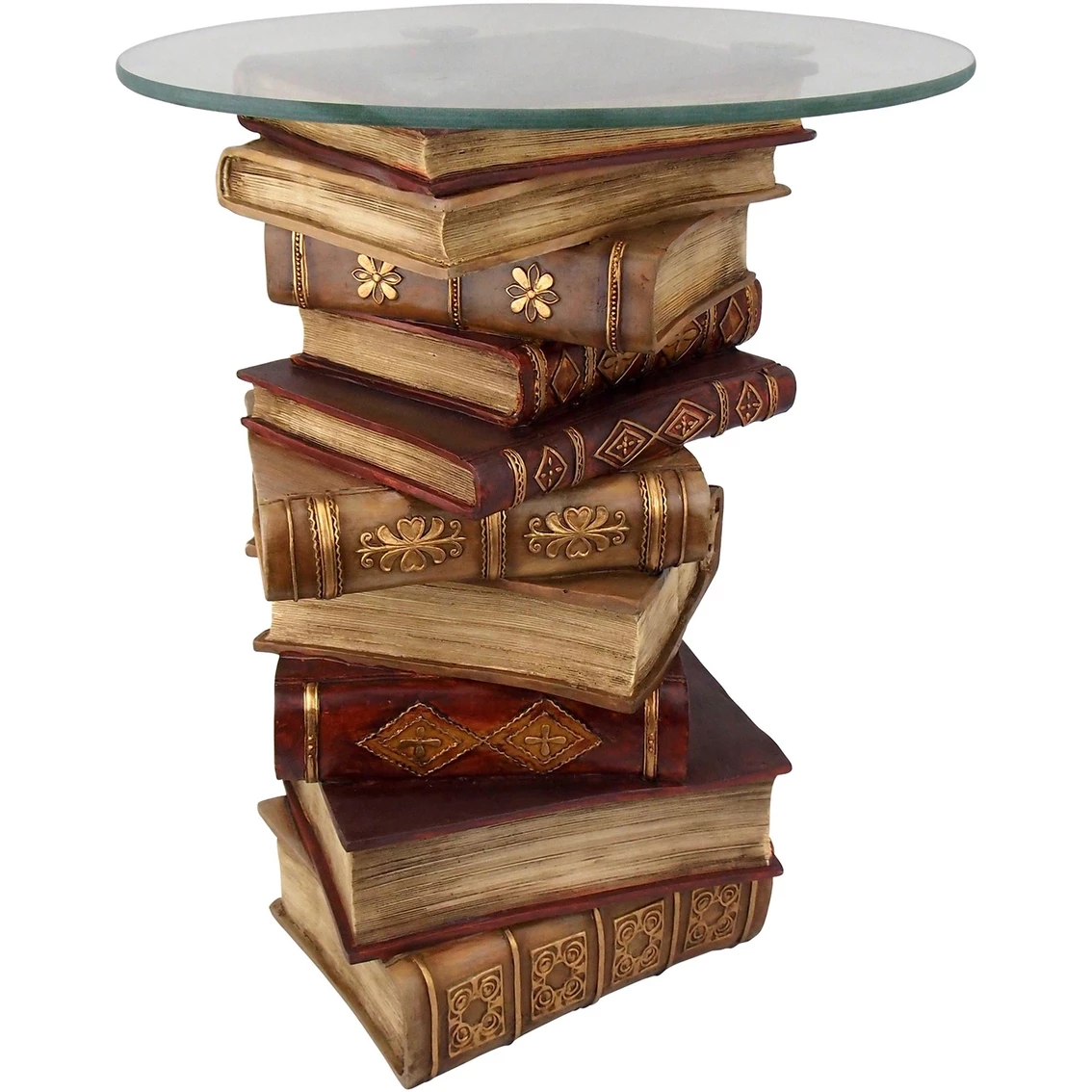 Best Sale 🤩 Design Toscano Power Of Books Sculptural Glass Topped Side Table 🎉 4 Best Sale 🤩 Design Toscano Power Of Books Sculptural Glass Topped Side Table 🎉 - Image 2