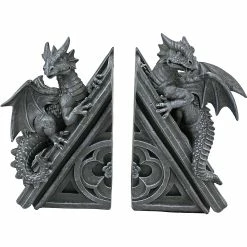 Discount ⌛ Design Toscano Gothic Castle Dragons Sculptural Bookends 🔥