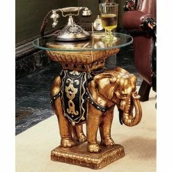Top 10 🎁 Design Toscano Maharajah Elephant Glass Topped Sculptural Table ✨