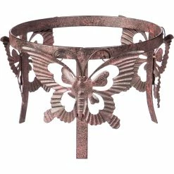 Outlet 💯 Evergreen Butterfly Adorned Gazing Ball Hardware Stand 👏