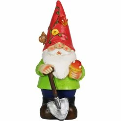 Best deal ๐ฏ Exhart Solar Floral Hat Garden Gnome Statue 10 In. ๐