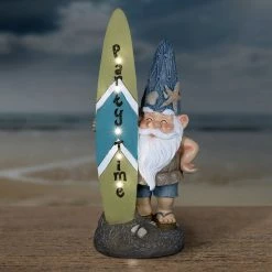 Coupon 💯 Exhart Solar Good Time 🏄 Surfing Beach Bum Bob Gnome Statue 18 In. 🥰 -Patio Shop unnamed file 750