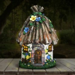 Wholesale 🎁 Exhart Solar Twig Roof Fairy House Garden Statue 14 In. 🛒 -Patio Shop unnamed file 758