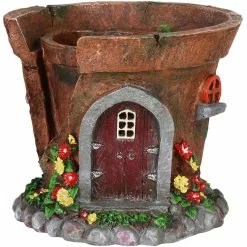 Best deal 👍 Exhart Solar Fairy House Flower Pot 8 In. X 7 In. Garden Statue 🤩