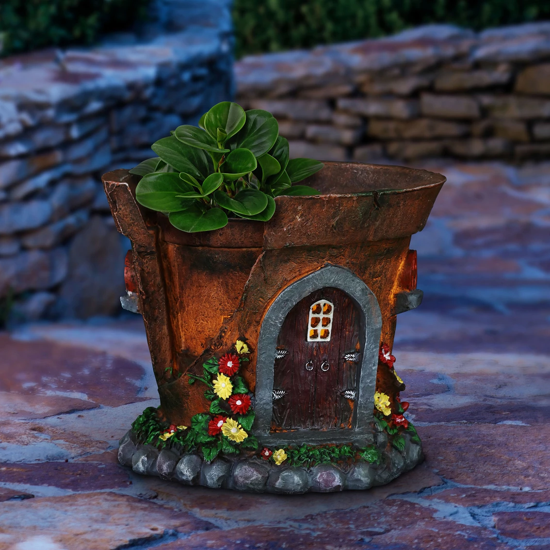 Best deal 👍 Exhart Solar Fairy House Flower Pot 8 In. X 7 In. Garden Statue 🤩 5 Best deal 👍 Exhart Solar Fairy House Flower Pot 8 In. X 7 In. Garden Statue 🤩 - Image 3