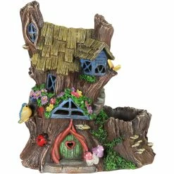 Cheap 🔔 Exhart Solar Fairy House 7 In. X 13 In. Planter And Garden Statue 🛒