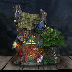 Cheap 🔔 Exhart Solar Fairy House 7 In. X 13 In. Planter And Garden Statue 🛒 -Patio Shop unnamed file 777