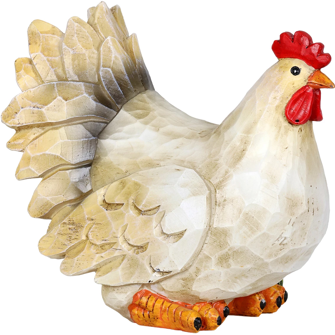 Outlet ❤️ Exhart Solar Hand Painted Hen 9 In. Garden Statue ⭐ 3 Outlet ❤️ Exhart Solar Hand Painted Hen 9 In. Garden Statue ⭐