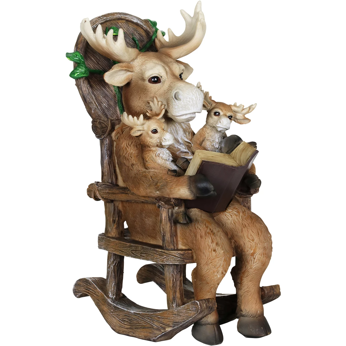 Buy 💯 Exhart Solar Moose Family Reading A Story In A Rocking Chair 12 In. Garden Statue 👍 3 Buy 💯 Exhart Solar Moose Family Reading A Story In A Rocking Chair 12 In. Garden Statue 👍
