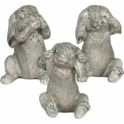 Buy 😀 Exhart See No, Hear No, Speak No Evil Garden Bunny 3 Pc. Set 🥰