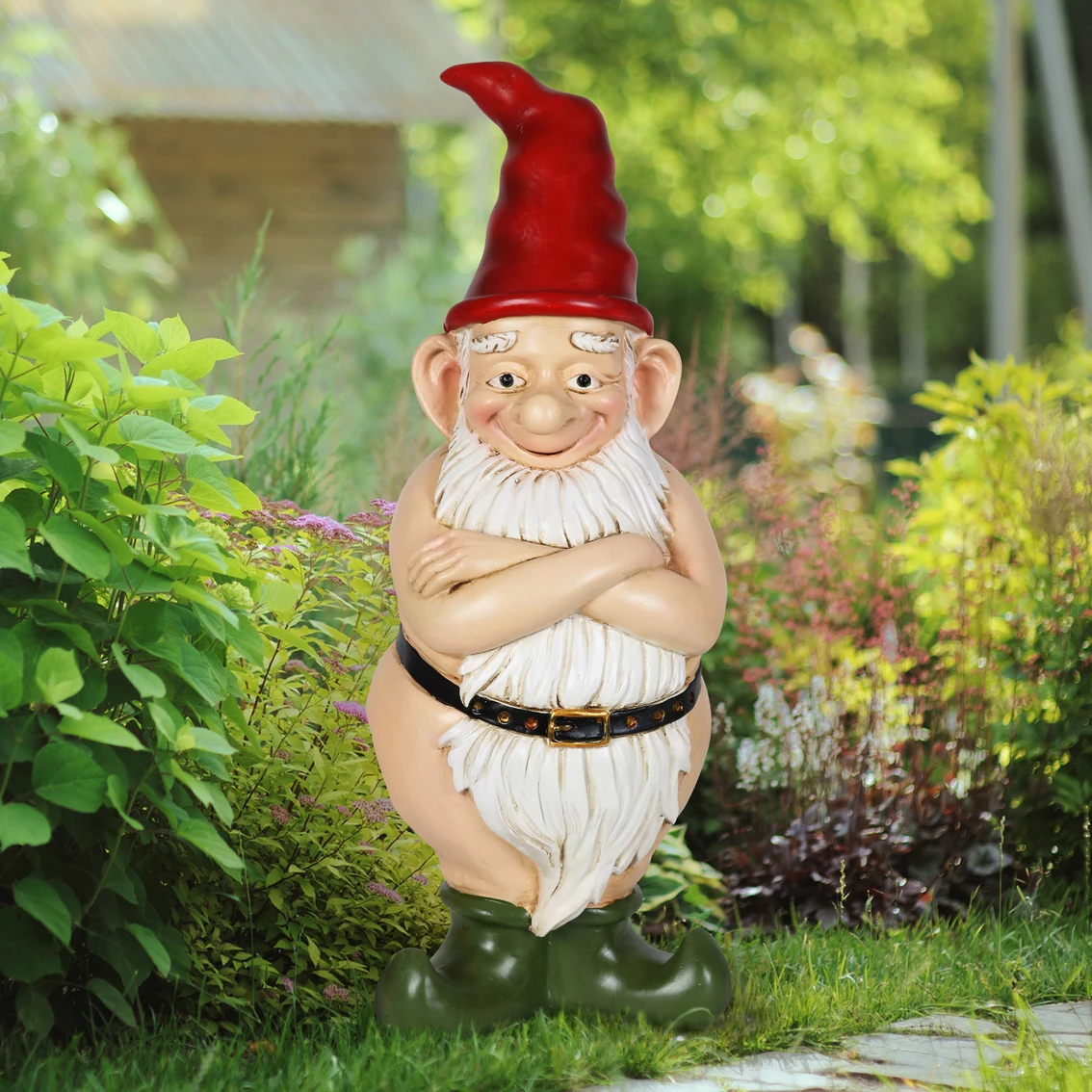 New 🎉 Exhart Good Time Naked Ned Garden Gnome 13 In. Statue 🎉 4 New 🎉 Exhart Good Time Naked Ned Garden Gnome 13 In. Statue 🎉 - Image 2