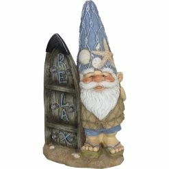 Discount 🔥 Exhart Solar Good Time 🏄 Surfing Sol Beach Bum Gnome 15.5 In. Garden Statue ✔️