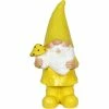 Outlet 🎁 Exhart Solar Yellow Yokum Woodland Gnome With Mushroom 11 In. Garden Statue 🌟