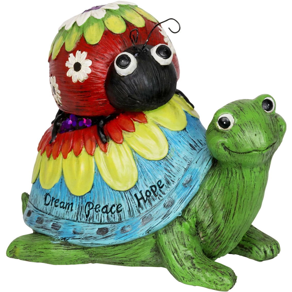 Flash Sale 👏 Exhart Colorful Garden Turtle And Ladybug 9 In. Statue 🔔 3 Flash Sale 👏 Exhart Colorful Garden Turtle And Ladybug 9 In. Statue 🔔