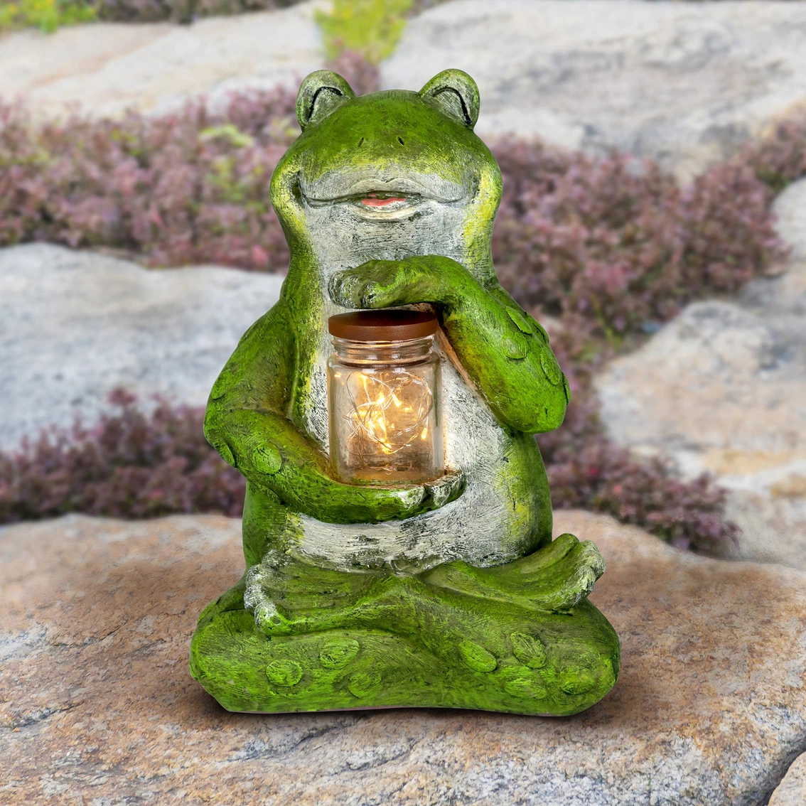Coupon 🤩 Exhart Solar Animal Garden Statue Holding Glass Jar With 6 LED Fairy String Lights 😀 4 Coupon 🤩 Exhart Solar Animal Garden Statue Holding Glass Jar With 6 LED Fairy String Lights 😀 - Image 2