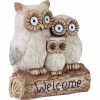 Deals 🔥 Alpine 16 In. Tall Outdoor Solar Powered Owl "Welcome" Statue With LED Lights 👏