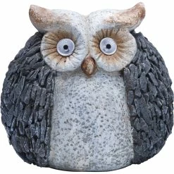Promo 😍 Alpine 13 In. Tall Outdoor Solar Powered Owl Yard Statue With LED Lights 👍