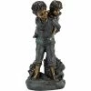Flash Sale 🎉 Alpine 16 In. Tall Indoor/Outdoor Patina Finish Piggyback Kids Yard Statue 🔥 -Patio Shop unnamed file 888