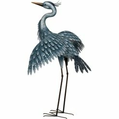 Cheapest 👍 Regal Arts Metallic Blue Heron Wings Out Statue 🥰