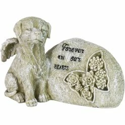 New 🎁 Exhart Forever In Our Hearts 🦮 Dog Memorial Garden Statue 🥰