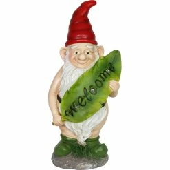 New 😉 Exhart Sunbathing And Buttocks Naked Garden Gnome Statue 14 In. 👍