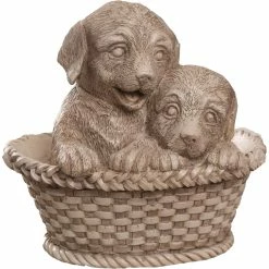 Wholesale ✔️ Sinomart Resin 🐶 Dogs In Basket 🥰