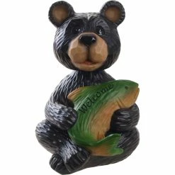 Deals ⌛ Sinomart Resin Black Bear Welcome Sign ❤️